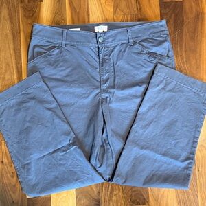 LOFT Gray Straight-Leg Pants